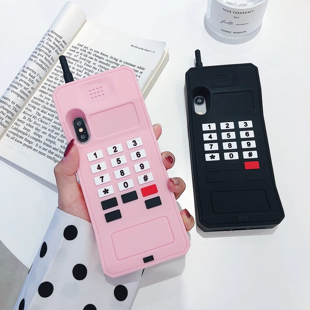 Retro Telephone 3D Case (Pink/Black)